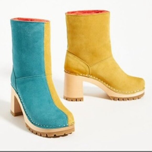 Swedish Hasbeens Two-Tone Bootie - Picture 1 of 4